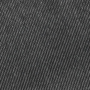 Close-up of the washed grey denim twill